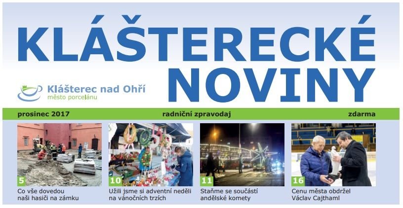 Rozhovor v Kláštereckých novinách s Martinou Štefankovou