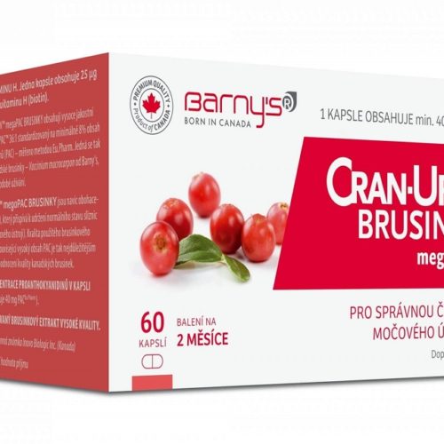 Barny´s Cran-Urin megaPAC brusinky 60 kapslí